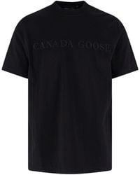 Canada Goose - Short-Sleeve Embossed Cotton Logo T-Shirt - Lyst