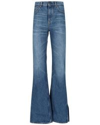 Chloé - Denim Jacket With Calf Leather Patch - Lyst