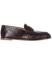 Stuart Weitzman - Embossed Leather Loafer - Lyst
