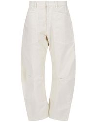Nili Lotan - High-Rise Wide-Leg Trousers - Lyst