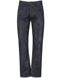 MM6 by Maison Margiela - Textured Denim Jeans With Classic Five-Pocket Design - Lyst