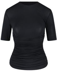 Alaïa - Alaã¯A Pleated T-Shirt - Lyst