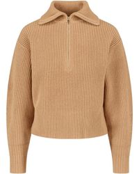 Max Mara - Wool And Cashmere Zip Sweater - Lyst