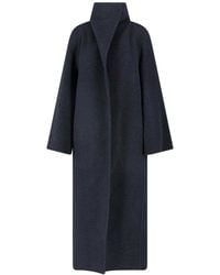KHAITE - Oversized Wool Wrap Coat - Lyst