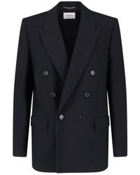 Saint Laurent - Blazer Doppiopetto "Cassandre" - Lyst