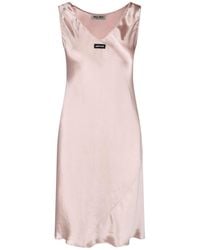 Miu Miu - Midi Logo Dress - Lyst