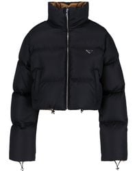 Prada - Piumino Crop In Re-Nylon - Lyst