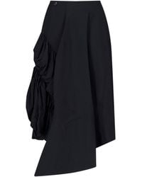 Comme des Garçons - Asymmetrical Draped Wool Skirt - Lyst