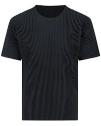 HOMME PLISSÉ - Pleated T-shirt - Lyst