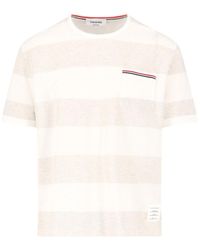 Thom Browne - "rugby Stripe" T-shirt - Lyst