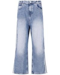 adidas - High-Waist Wide-Leg Jeans - Lyst