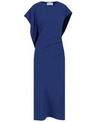Victoria Beckham - Sleek Midi Dress With Structured Silhouette - Lyst