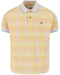 Vivienne Westwood - And Light Plaid Pattern Cropped Polo Shirt - Lyst