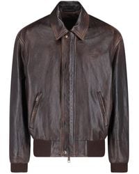 Prada - Giacca Bomber In Nappa Di Agnello - Lyst