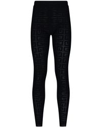 Givenchy Synthetic 4g Jacquard Legging Pants in Black | Lyst