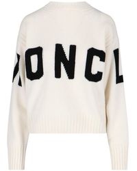 Moncler - Logo Crew Neck Sweater - Lyst