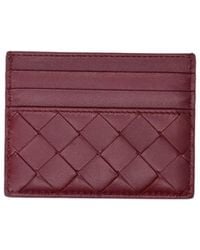 Bottega Veneta - Leather Card Holder "Intrecciato" - Lyst