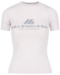 Balenciaga - 'activewear' Stretch Jersey T-shirt - Lyst