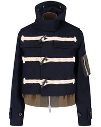 Sacai - Giacca In Lana "Melton" - Lyst