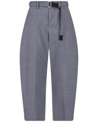 Sacai - Tailored Trousers With Belt - Lyst