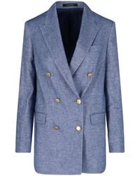 Tagliatore - Double-Breasted Blazer - Lyst
