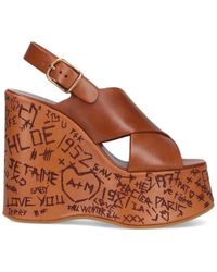 Chloé - Sandalo con zeppa maxime - Lyst