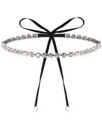 MM6 by Maison Margiela - Strass Bow Necklace - Lyst