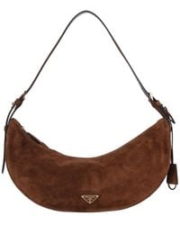 Prada - Borsa A Spalla Grande "Demi-Lune" - Lyst