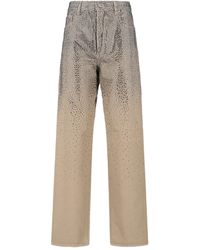 Golden Goose - Straight-Leg Jeans With Rhinestones - Lyst