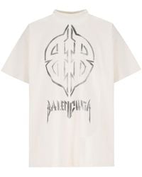 Balenciaga - "metal Bb Stencil" Logo T-shirt - Lyst