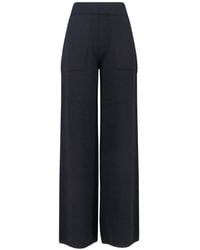 Uma Wang - Wide-Leg Trousers With High Ribbed Waistband - Lyst