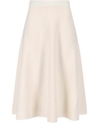 Max Mara - Wide Midi Skirt - Lyst