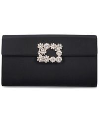 Roger Vivier - 'Efflorescence' Satin Clutch Bag - Lyst
