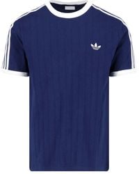 adidas - Crew Neck Striped Short Sleeve T-Shirt - Lyst