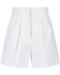 Max Mara - Cotton Satin Shorts - Lyst