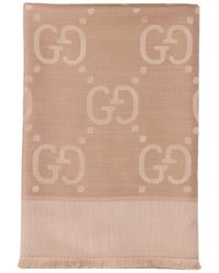 Gucci - Scialle In Lana E Seta "Gg" - Lyst