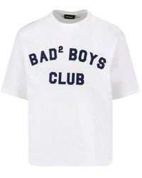 DSquared² - Cotton Graphic Print Logo T-Shirt - Lyst