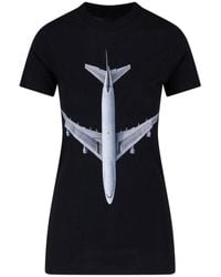 ERL - Graphic Airplane T-Shirt Dress - Lyst