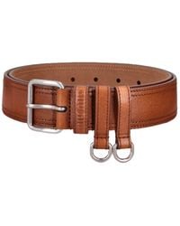 Miu Miu - Leather Logo Belt - Lyst