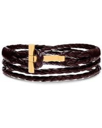 Tom Ford - Braided Leather T Bracelet - Lyst