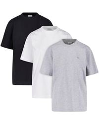 Burberry - Three-Pack Crew Neck T-Shirts - Lyst