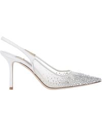 Jimmy Choo - Pointed-Toe Slingback Heel With Rhinestone Adornments - Lyst