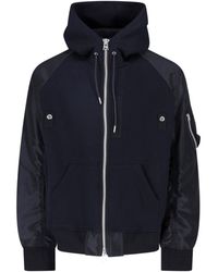 Sacai - Hooded Bomber Jacket - Lyst