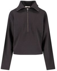Lemaire - Felpa Zip In Misto Lana - Lyst