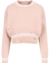 Marni - Crop Crewneck Sweater - Lyst