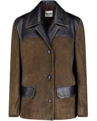 Miu Miu - Suede Jacket - Lyst