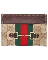 Gucci - Cardholder "Horsebit Web" - Lyst