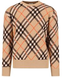 Burberry - Maglione Girocollo "Check" - Lyst