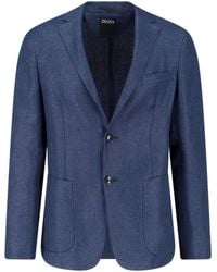 ZEGNA - Single-Breasted Blazer - Lyst