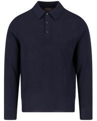 Zanone - Virgin Wool Polo Shirt - Lyst